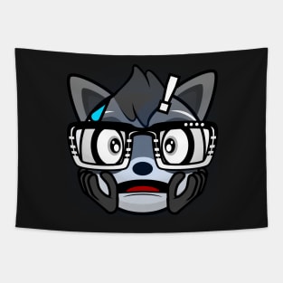 Shocked Raccoon Rocky Tapestry