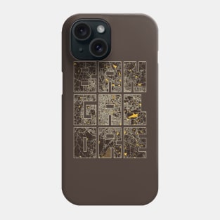 Bangalore, India City Map Typography - Pastel Phone Case