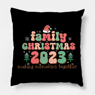 Family Christmas 2023 Making Memories Together Pillow