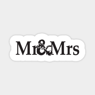 Dungeons and Dragons Wedding Mr & Mrs Magnet