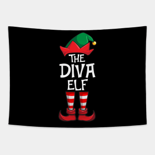 Diva Elf Matching Family Christmas Mom Tapestry