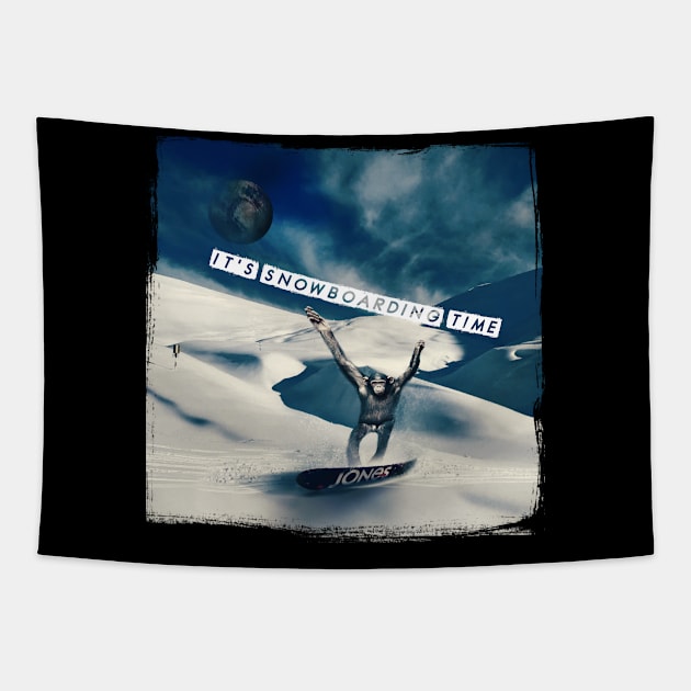 snowboarding time Tapestry by ElArrogante