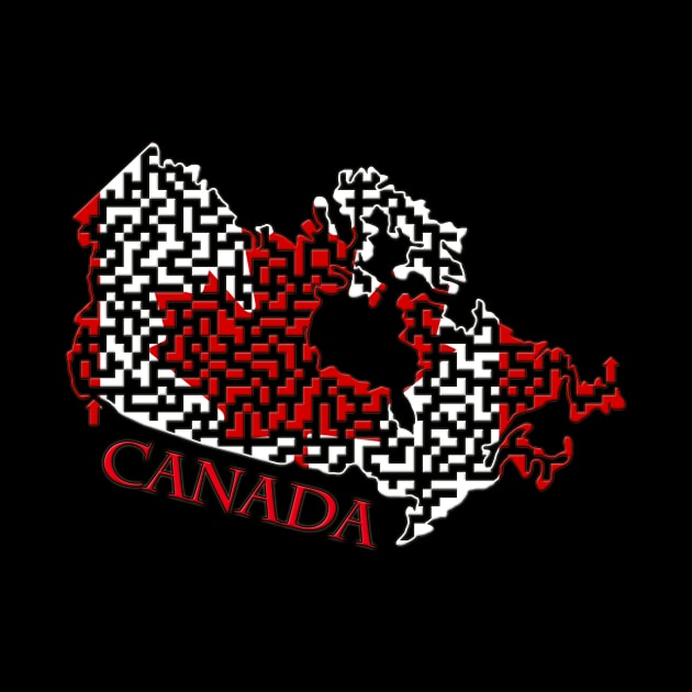 Canada Outline Maze & Labyrinth by gorff