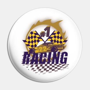 Racing Retro Racecar Pin