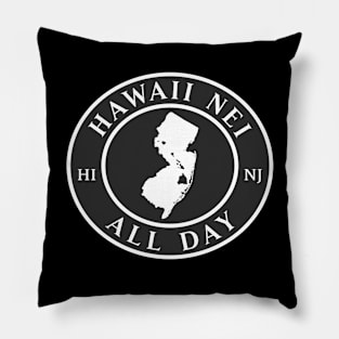 Roots Hawaii and New Jersey by Hawaii Nei All Day Pillow