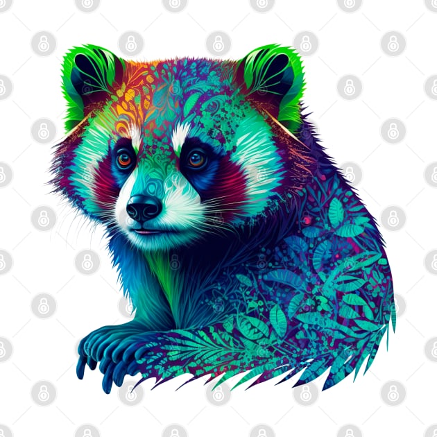 Multicolored Red Panda by Sebaslynx