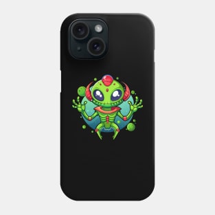 Green aliens Phone Case