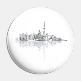 Drawing of a fantasy city Pin