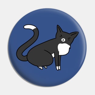 Angry Tuxedo Kitty Pin