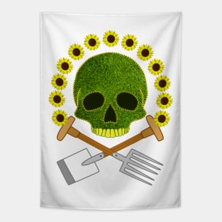 Sunflower Skull Tapestry