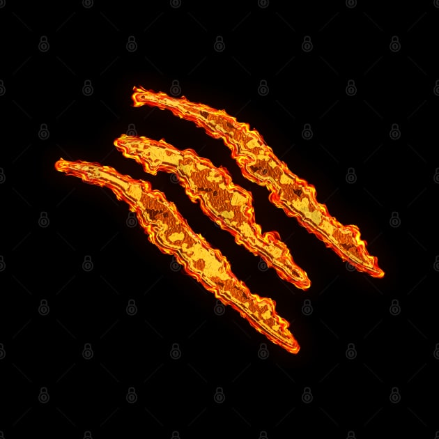 Animal Fire Claw Scratch Mark Digital Art by TeesHood