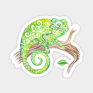 Swirly Chameleon Magnet