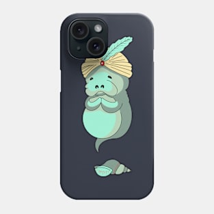 Manatee Genie with Shell Phone Case