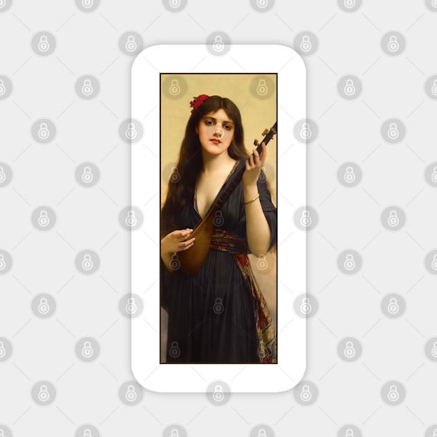 The Musician Girl by Jules Joseph Lefebvre Magnet by academic-art