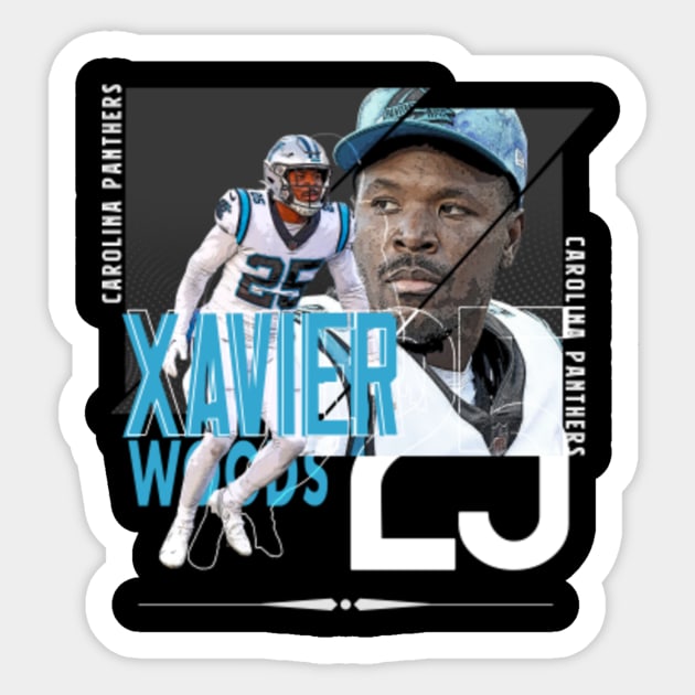 Xavier Woods football Paper Poster Panthers 4 - Xavier Woods - Sticker