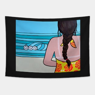 beach tattoo Tapestry