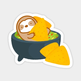 Chips and Guacamole Sloth Magnet