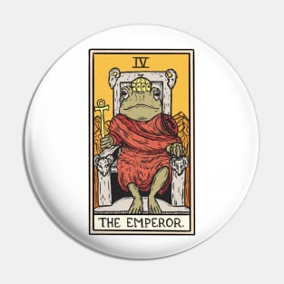 The Emperor Toad Tarot Pin