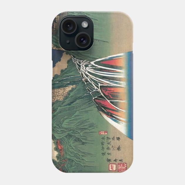 Bridge Over the Ina River at Nojiri Phone Case by MasterpieceCafe