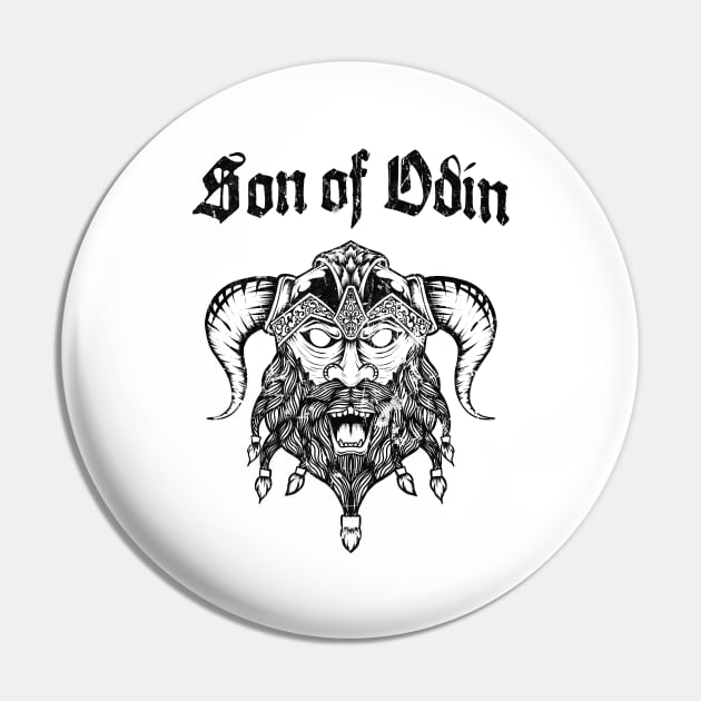 Odin's Son Viking Warrior Nordmann Bart Pin by Foxxy Merch