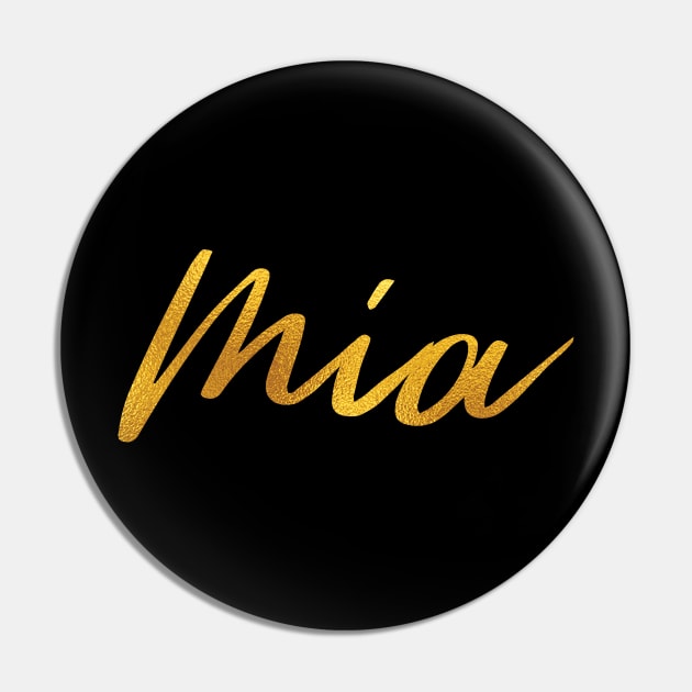 Mia Name Hand Lettering in Faux Gold Letters Pin by Pixel On Fire