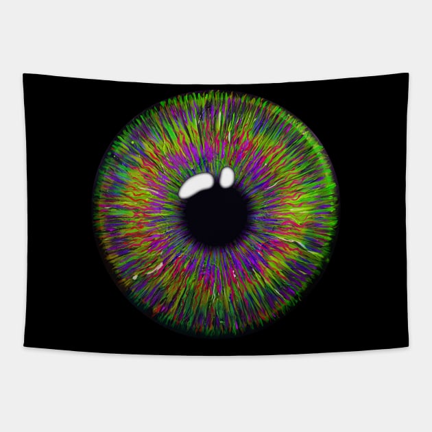 Purple Pupil Eye Tapestry by Dual Rogue