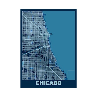 Chicago - Illinois Peace City Map T-Shirt