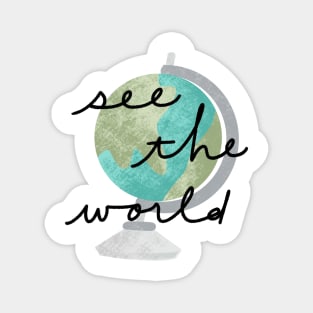 See the World Globe Magnet