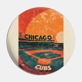 Midcentury Chicago Cubs Stadium Pin