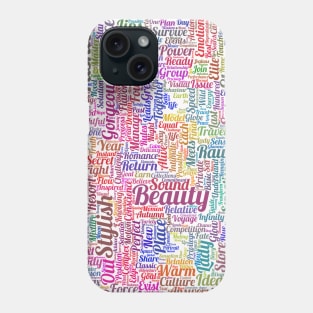 Fashion Face Woman Hair Pattern Text Word Cloud Phone Case