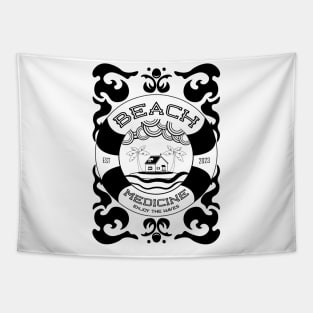 BEACH MEDICINE enjoy the waves White 1 Tapestry