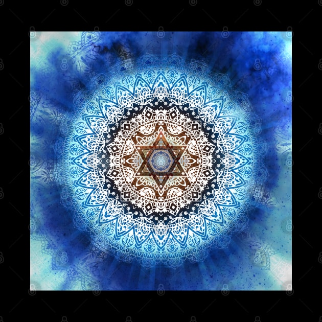 Cold David magen mandala by MCAshe spiritual art 