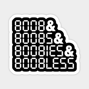 BOOBLESS Calculator Upside-down Words Magnet