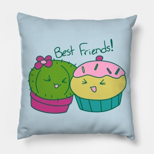 Cactus and Cupcake Best Friends Pillow