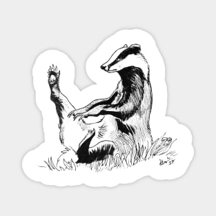 Badger showing leg Magnet