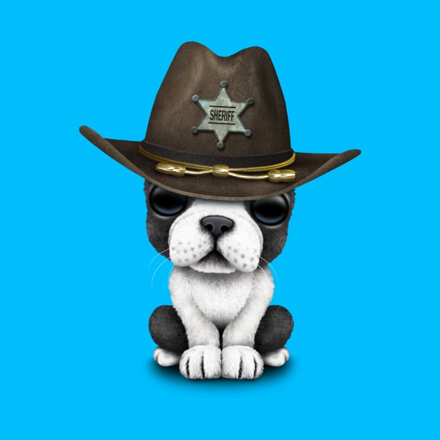 Cute French Bulldog Puppy Sheriff by jeffbartels