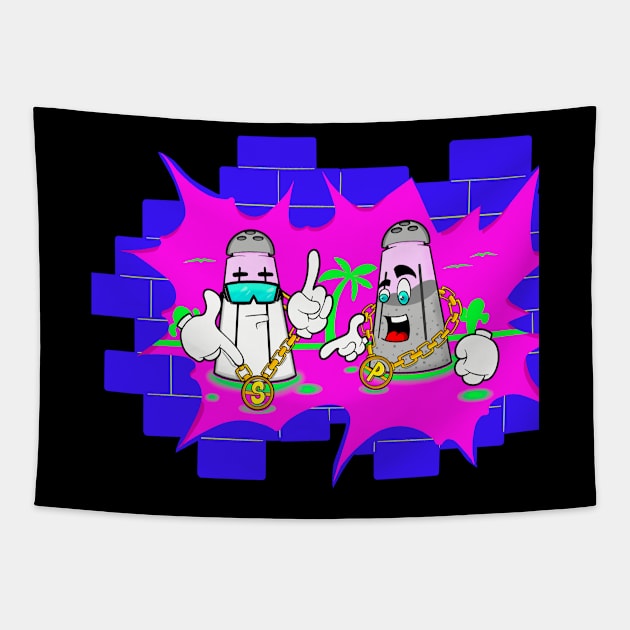 Salt & Peppah Tapestry by Art by Nabes