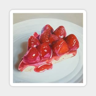 Strawberry Pie Painting Magnet