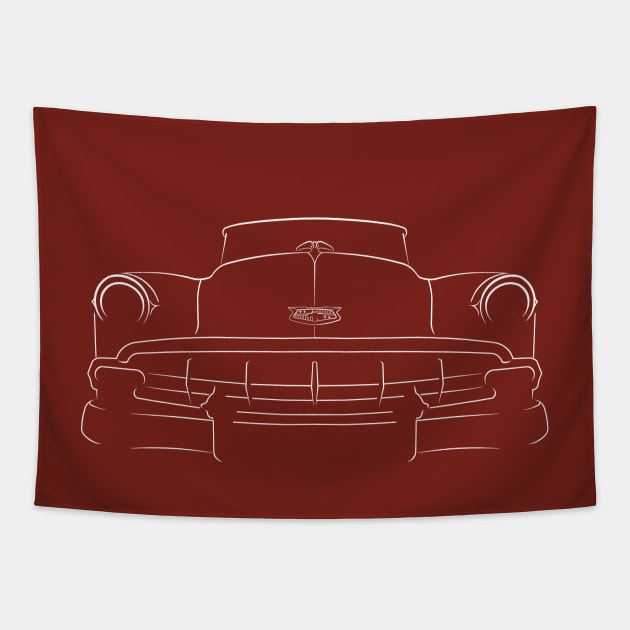 1954 Chevy Bel Air - front stencil, white Tapestry by mal_photography