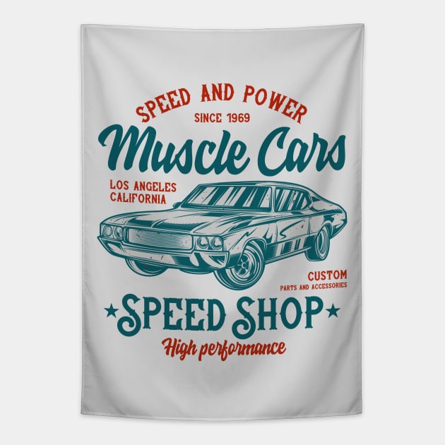 Muscle Cars Tapestry by Jirka Svetlik