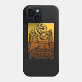 MADONNA AND CHILD DRAWING STONE SCULPTURE Phone Case