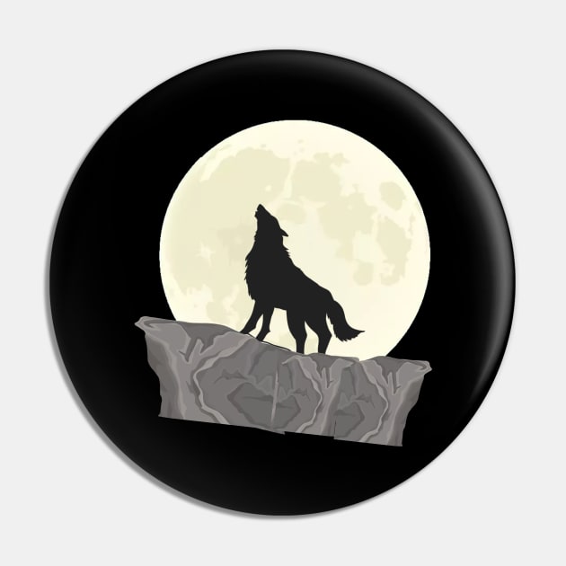 Howling Wolf Pin by Pieartscreation