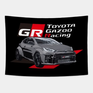 TOYOTA GR YARIS - gazoo racing Precious Black Tapestry