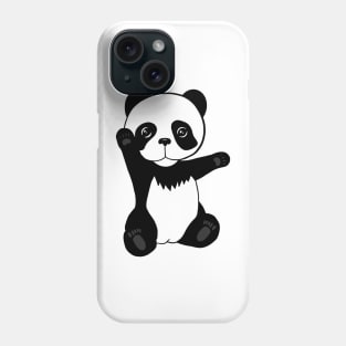 Cute waving panda Phone Case