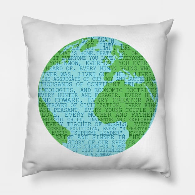 Pale blue dot Pillow by Boogiebus