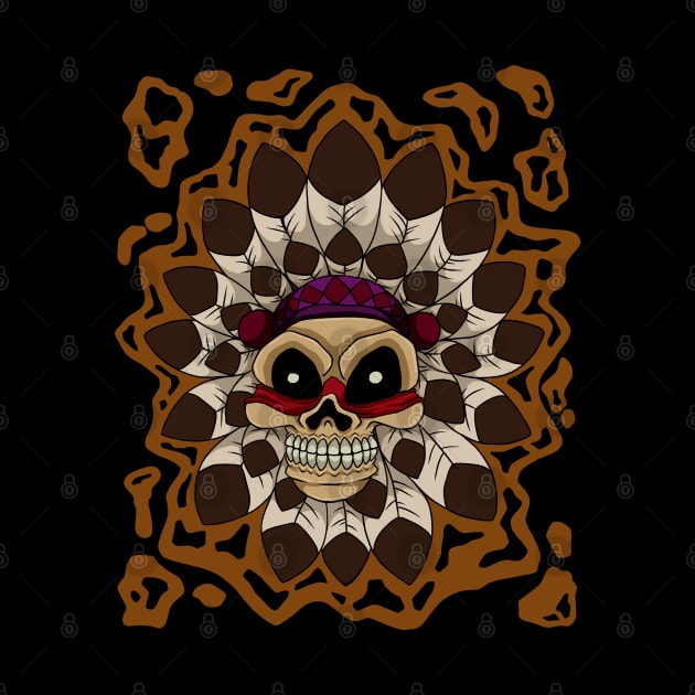 red indian skull by JiraDesign