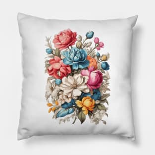 Watercolor Flower painting. Pillow