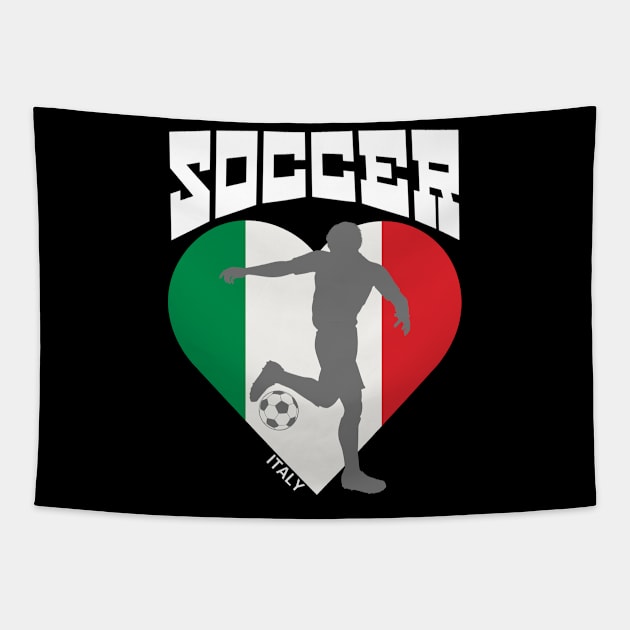 Soccer, Italy Tapestry by T-Crafts