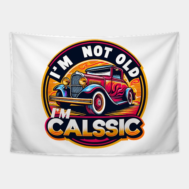 Classic Car Tapestry by Vehicles-Art