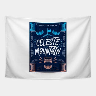 Celeste Mountain Emblem Tapestry